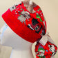 Ponytail Style Hat-Christmas dogs