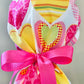 Ponytail Style hat-Valentines Day Hearts with pink ribbon
