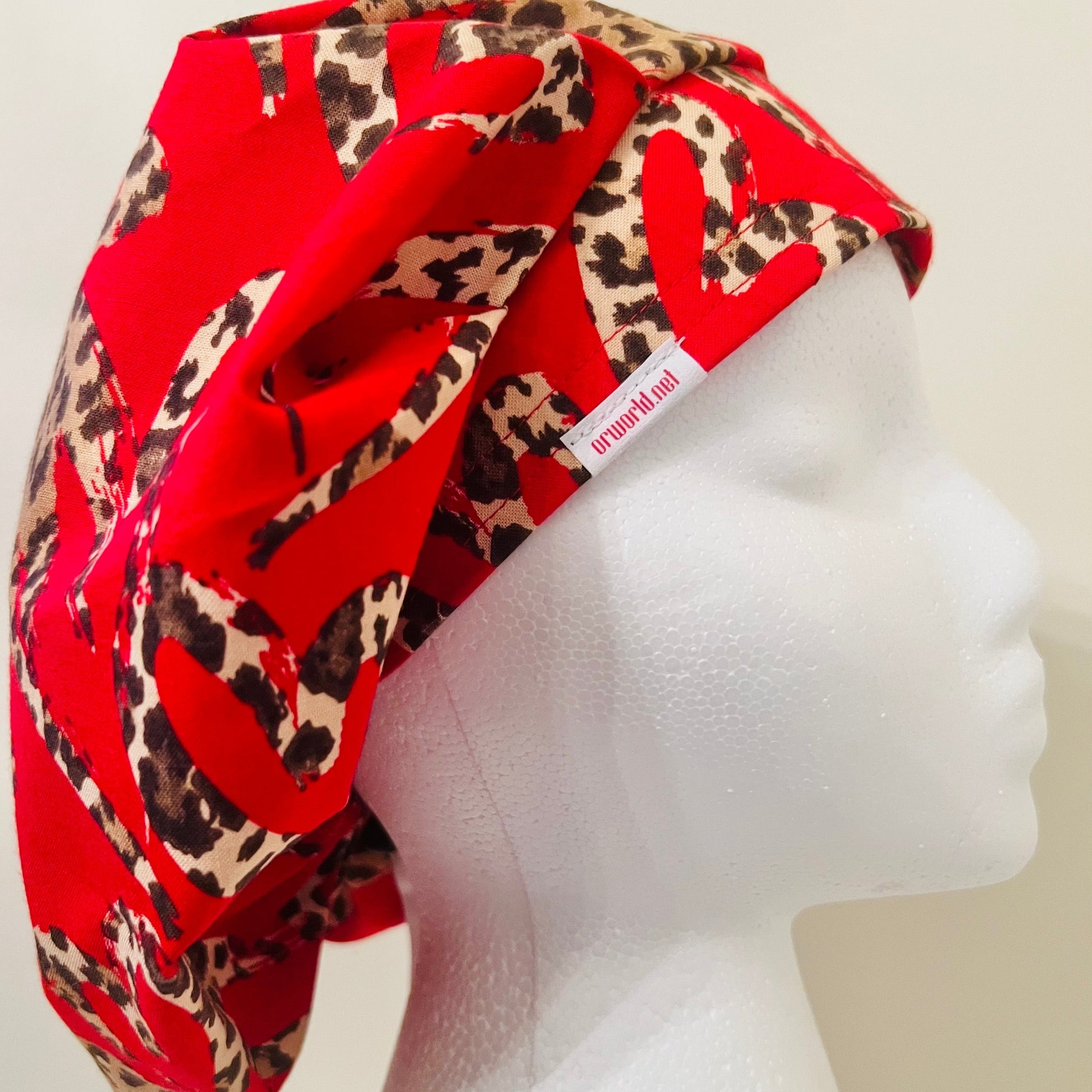 Bouffant-Valentines Cheetah hearts