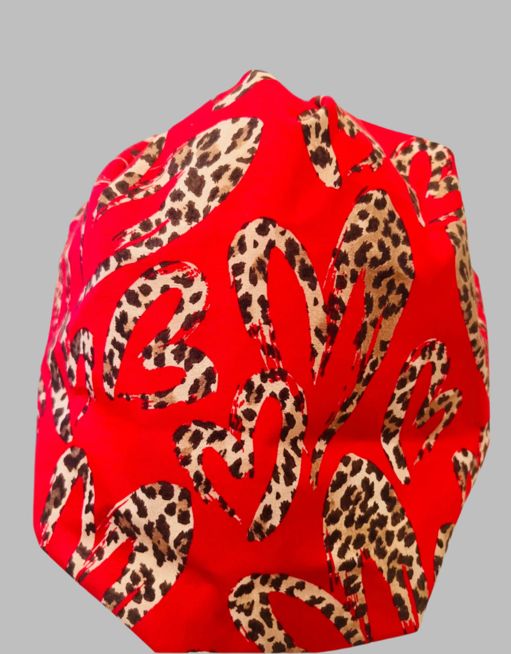 Bouffant Scrub Cap Leopard Print | Handmade Surgical Hat for Nurses, Surgeons & Healthcare Professionals | Adjustable OR Cap | Satin Lining Option