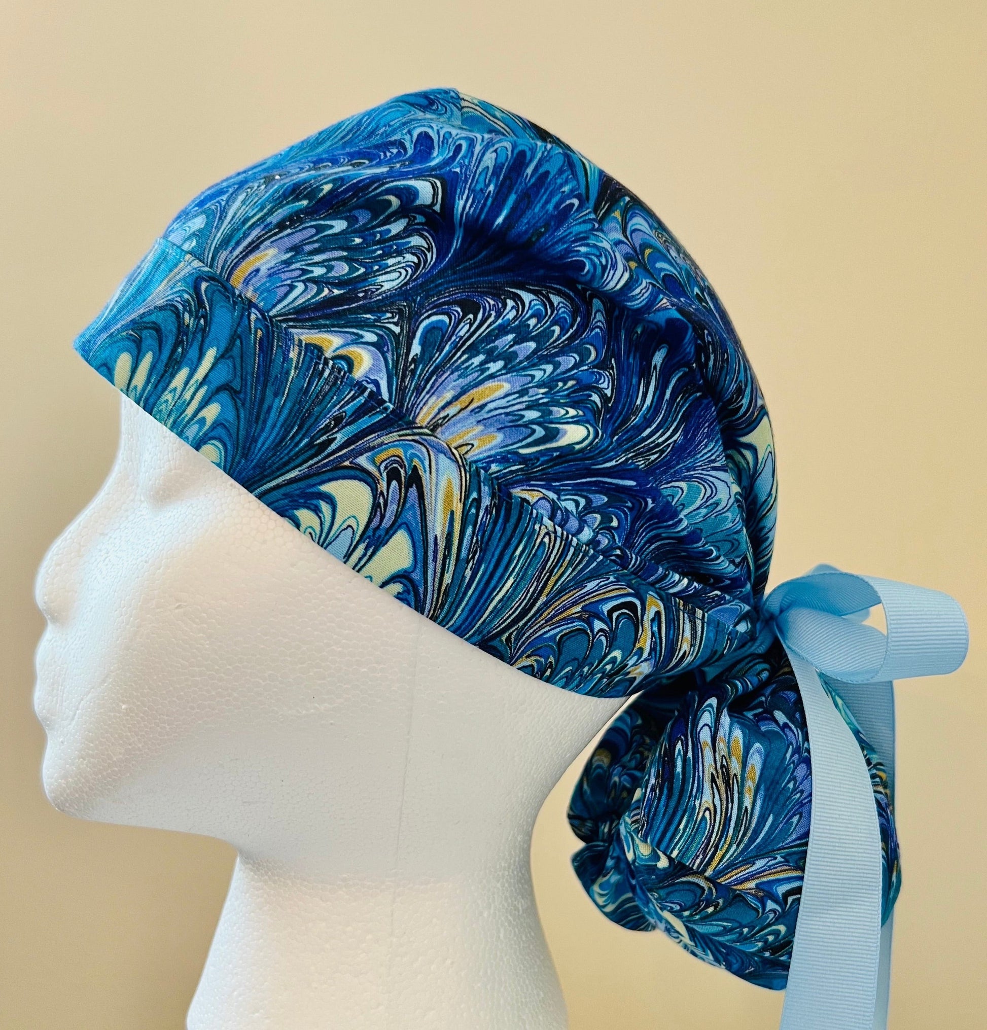 Ponytail Style - Blue Ripples