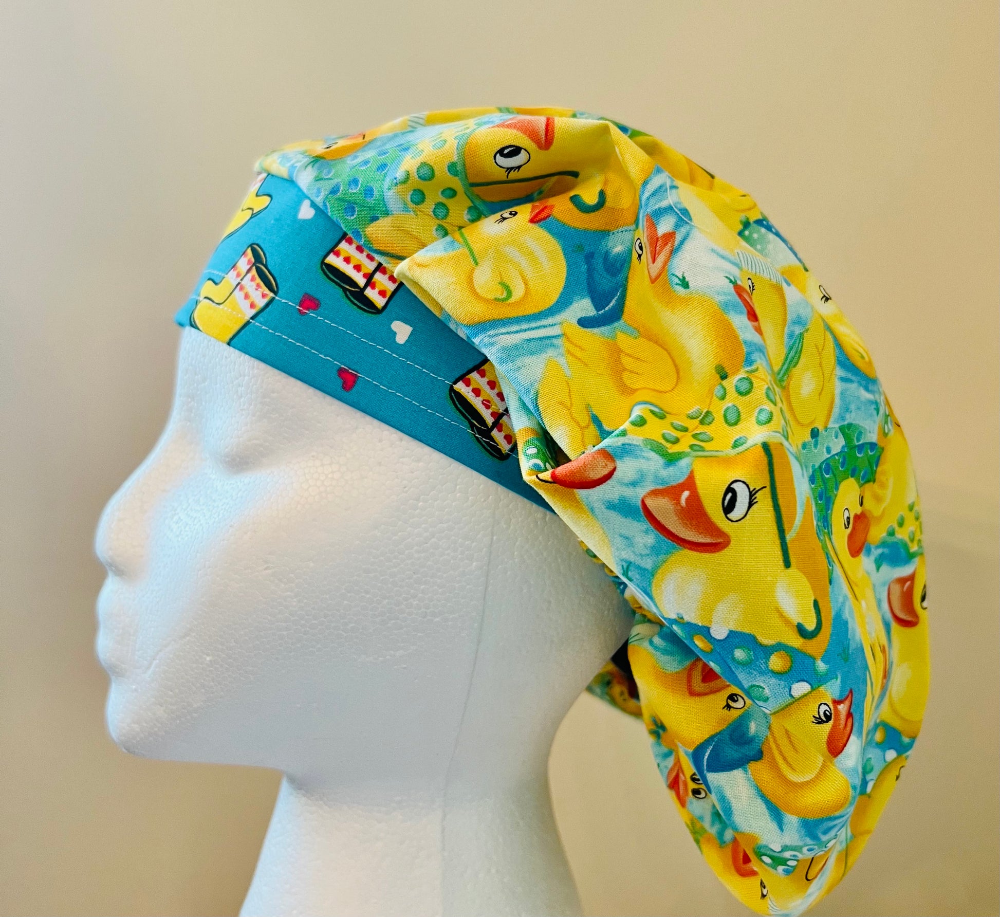 Bouffant - Rubber duckies and rain boots