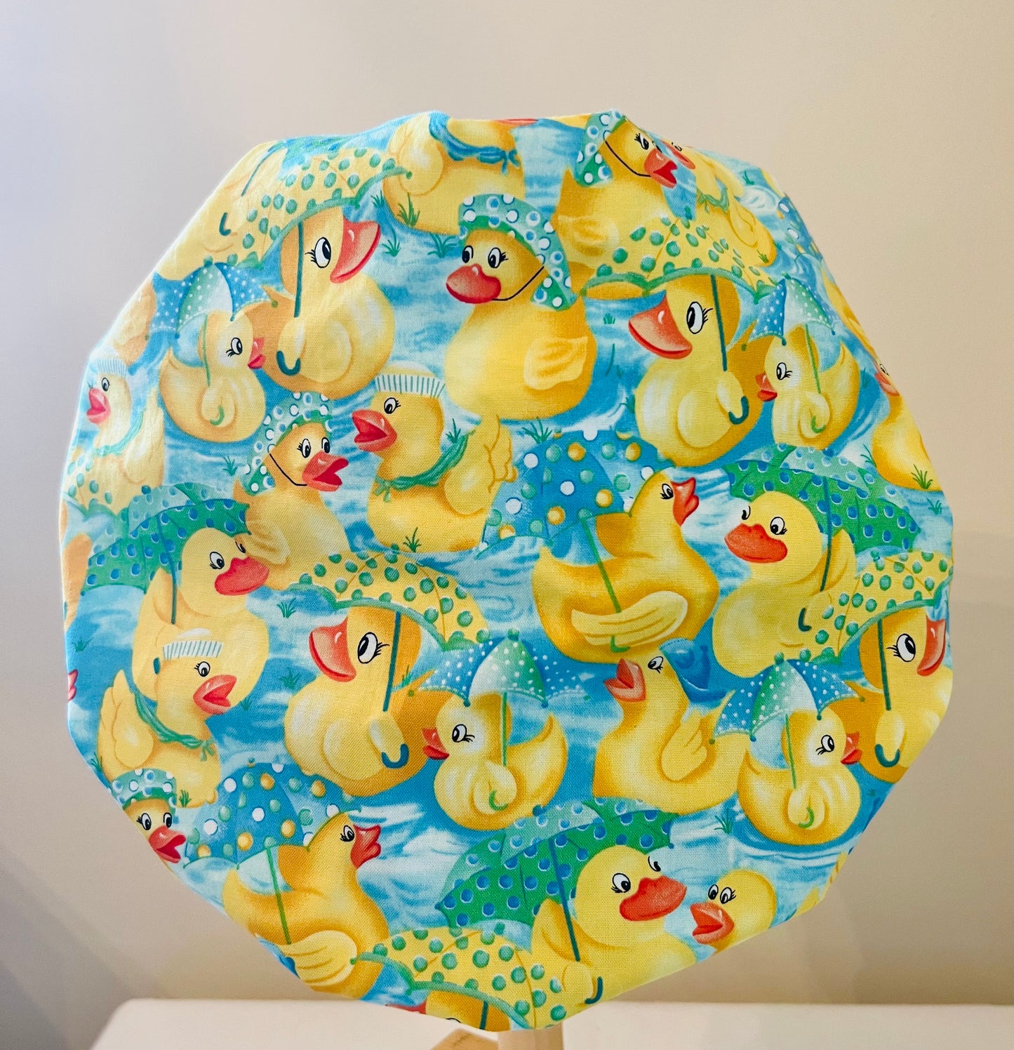 Bouffant - Rubber duckies and rain boots