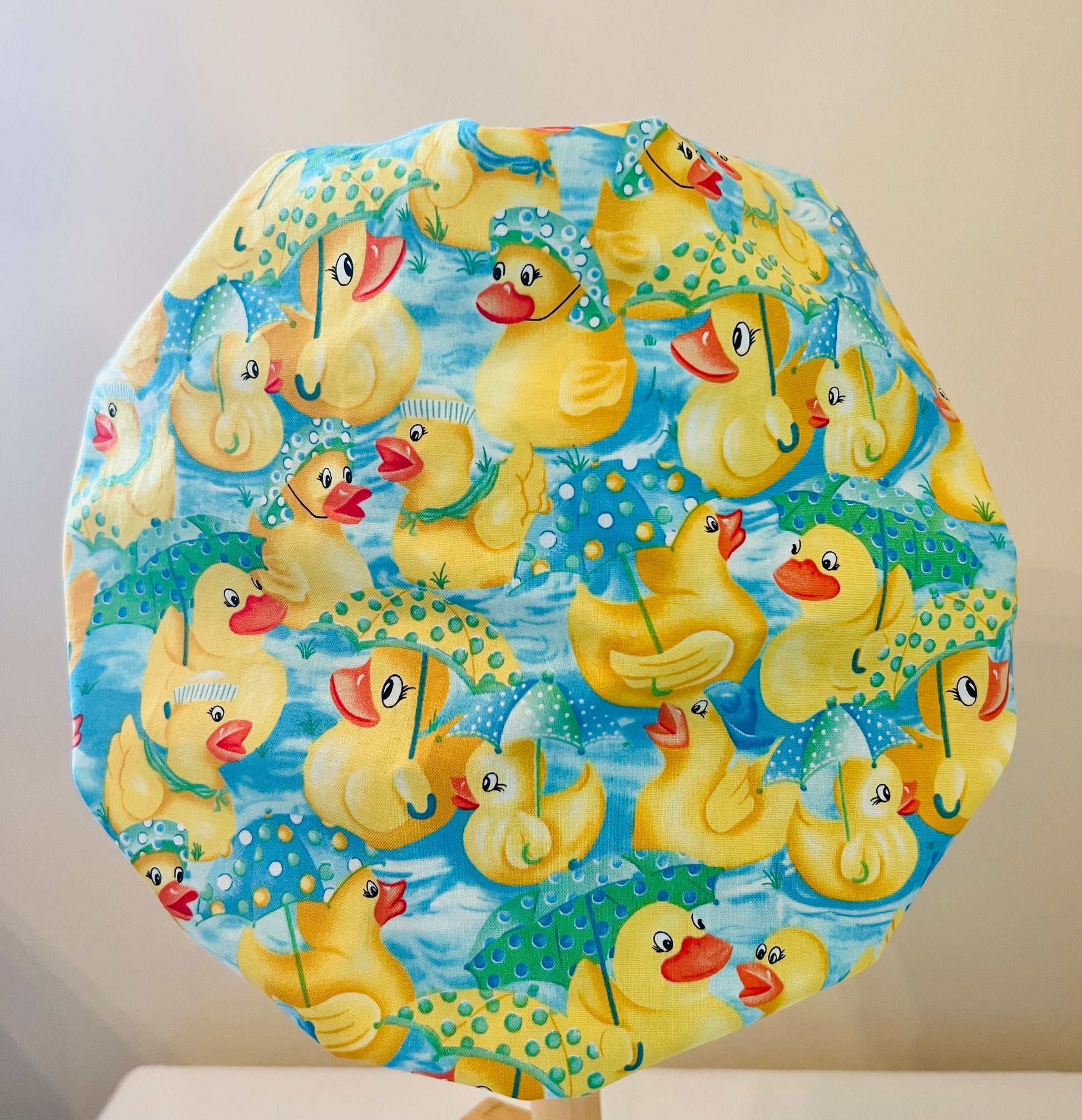 Bouffant - Rubber duckies and rain boots