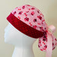 Ponytail Style - Pink and Red Puppy Paws