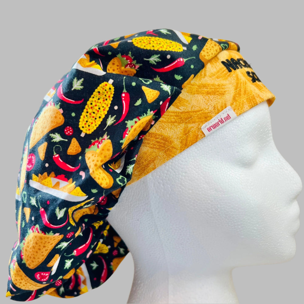 Nacho Average Scrub Tech Bouffant Scrub Cap | Cinco de Mayo Taco Hat | Funny Fiesta Surgical Cap | Mexican Food Scrub Hat