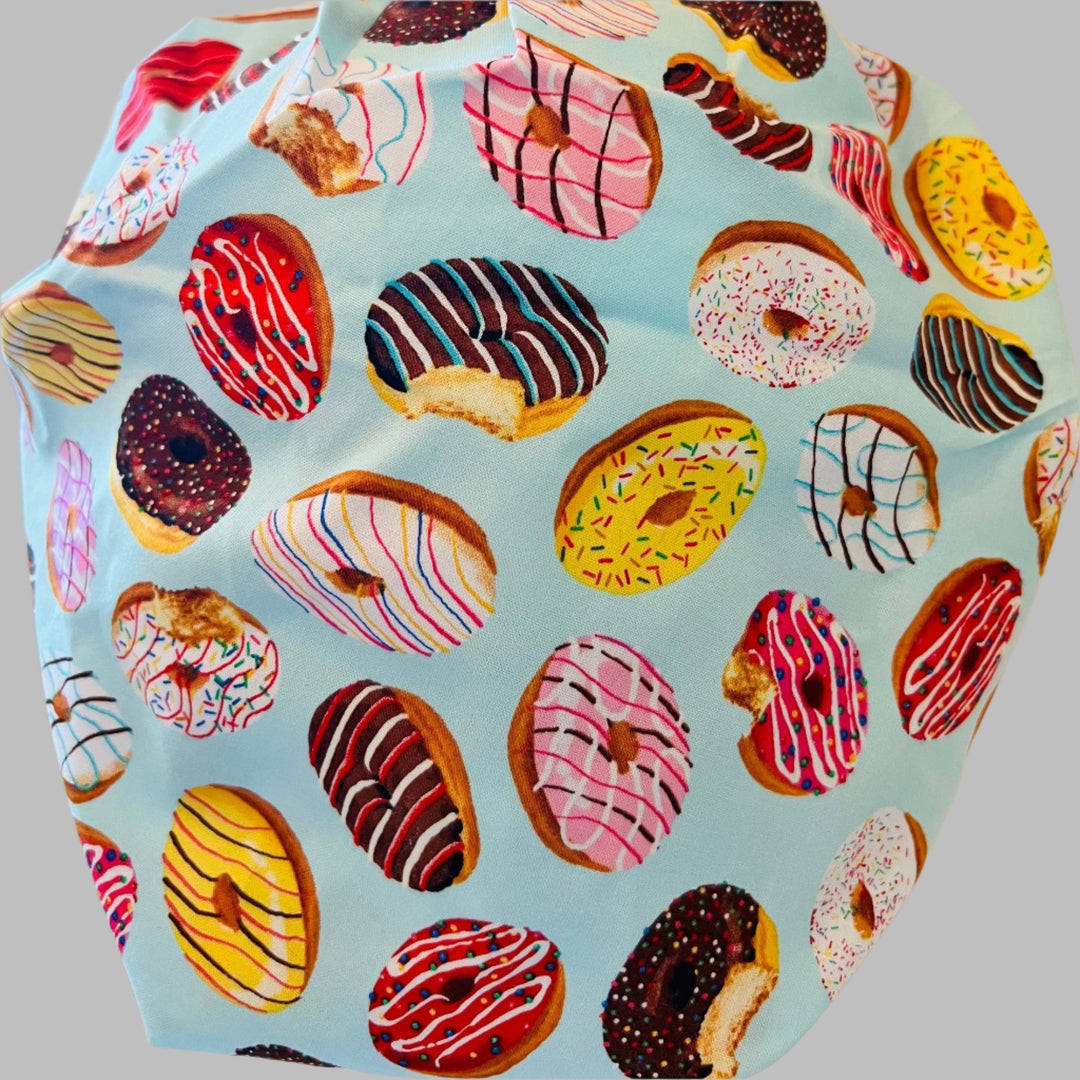 Bouffant Scrub Cap Sweet Donuts &amp; Sprinkles Surgical Cap for Women Nurses, Bakers &amp; Healthcare Professionals