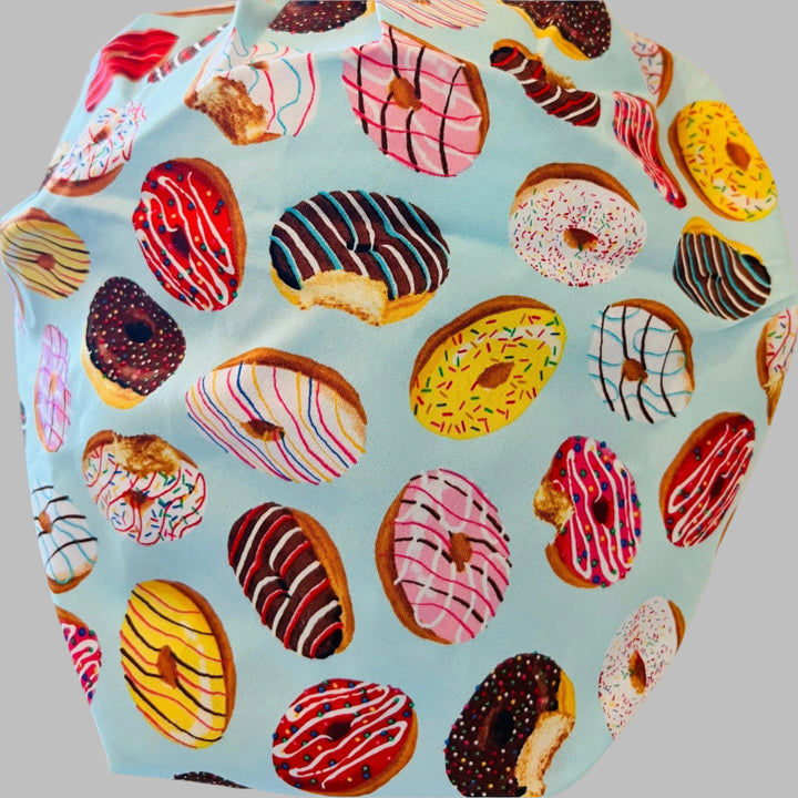 Bouffant Scrub Cap Sweet Donuts &amp; Sprinkles Surgical Cap for Women Nurses, Bakers &amp; Healthcare Professionals