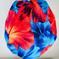 Bouffant-Hawiian-orange-red-blue-hibiscus