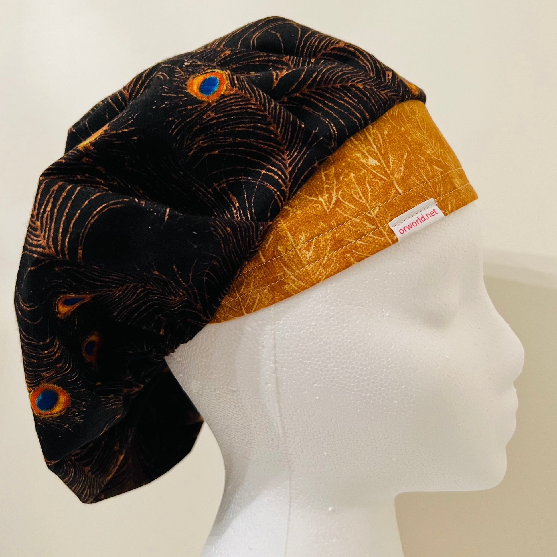 Bouffant Deluxe-Peacock feathers