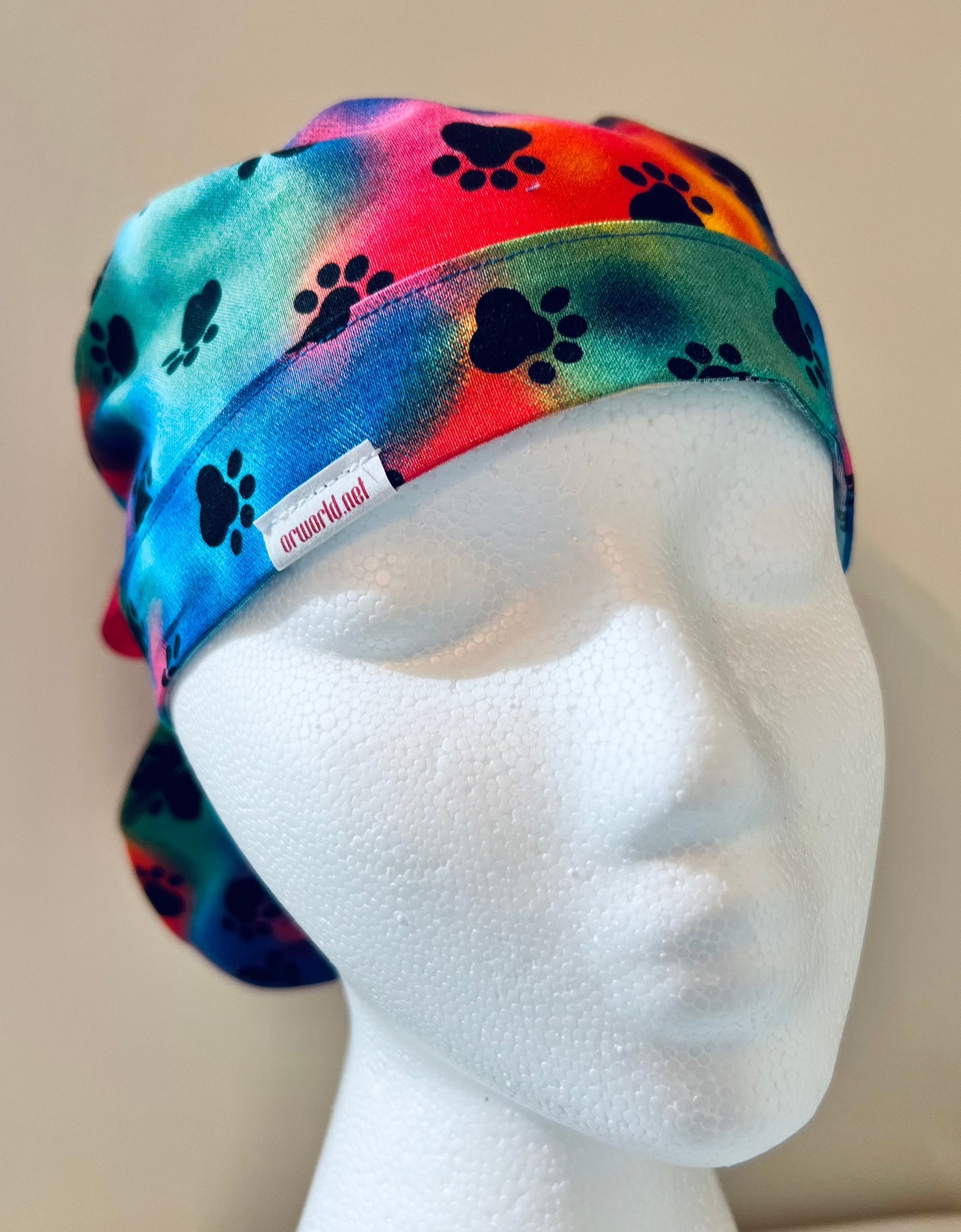 Ponytail Style-Tie Dye Paws