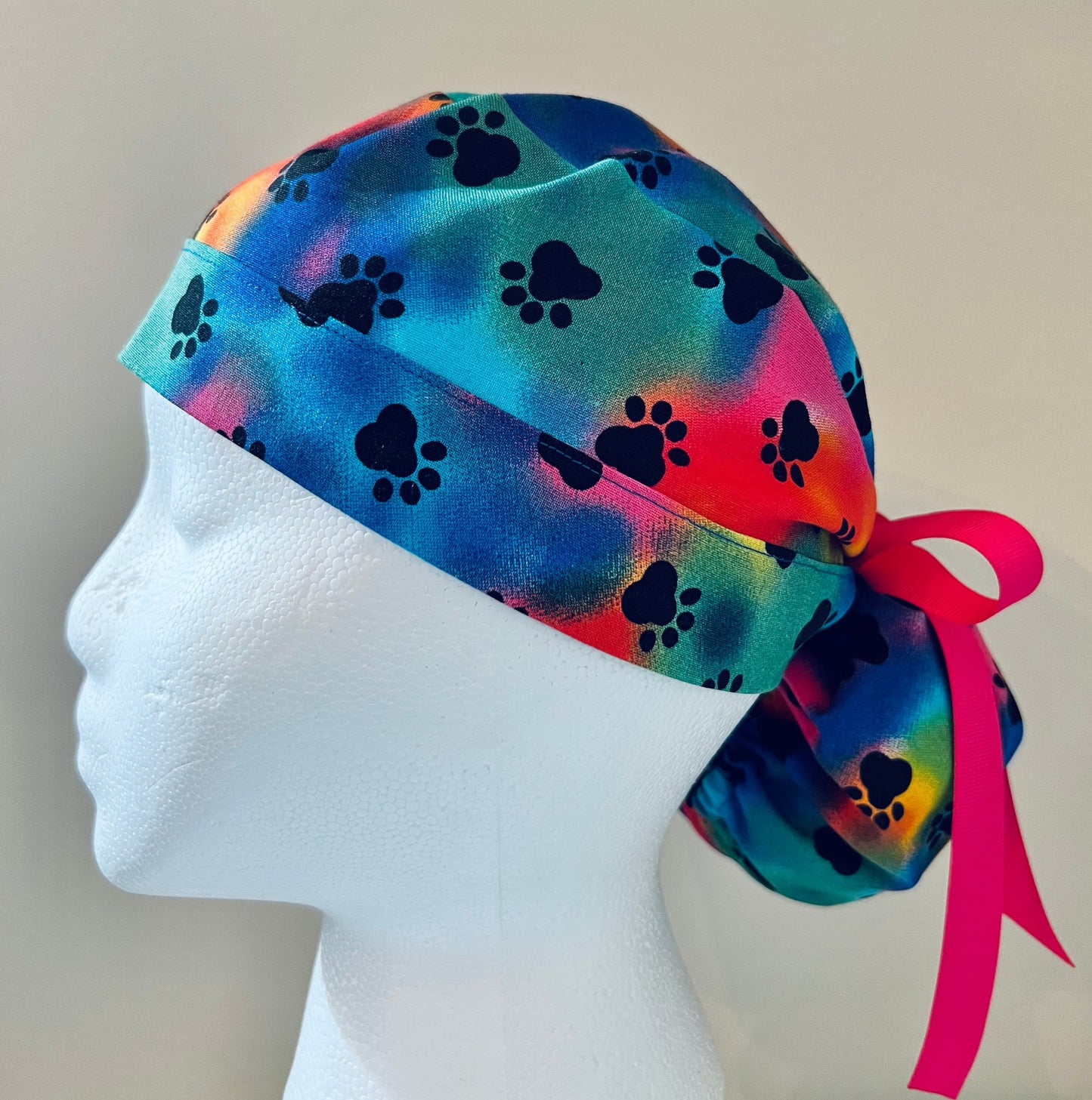 Ponytail Style-Tie Dye Paws