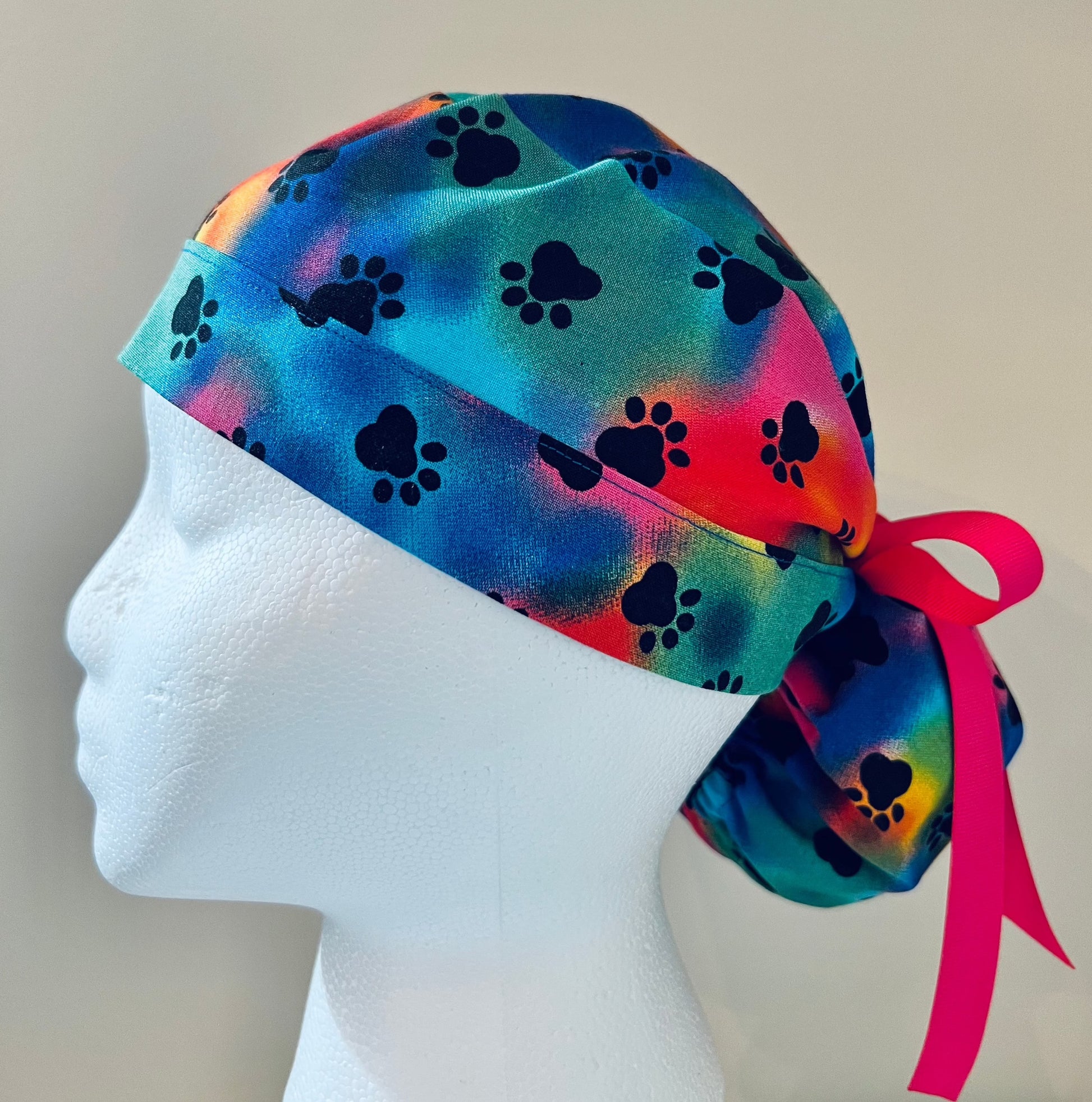 Ponytail Style-Tie Dye Paws