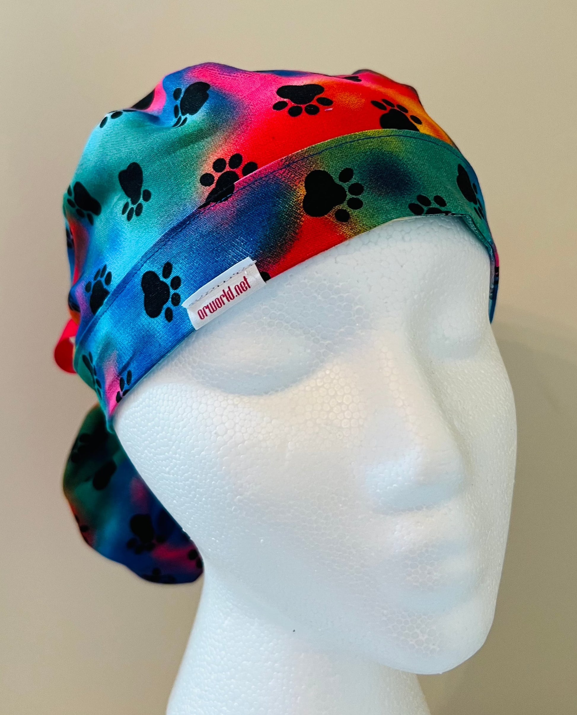 Ponytail Style-Tie Dye Paws
