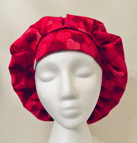 Bouffant-Valentines Day-Red Hearts