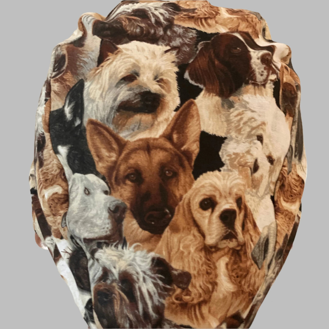 Scrub Cap Dog Lovers Print | Adjustable Unisex OR Cap | Surgical Hat Gift for Nurses, Surgeons &amp; Veterinarians
